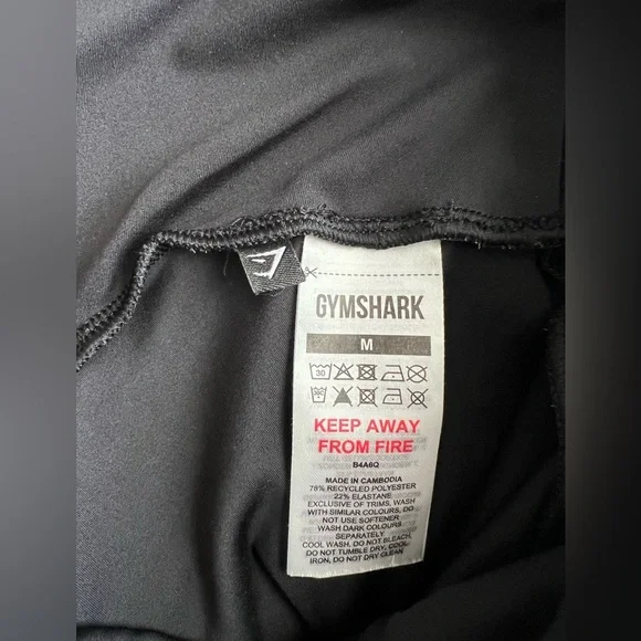 Gymshark Power Regular Leggings High Waisted Scrunch Black M - Picture 11 of 12